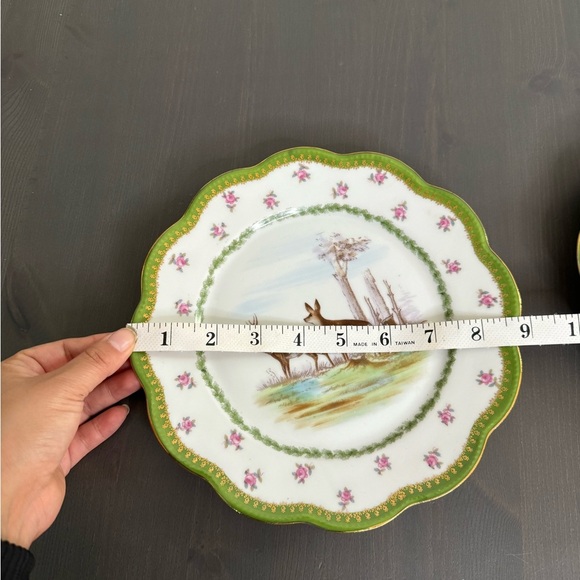 Vintage Limoges Bassett Austria Porcelain Hand Painted Game Cabinet Plate (Set) - Picture 7 of 7